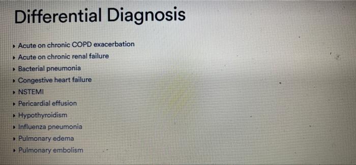 Case Presentation The Patient Is A 60 Year Old White Female Presenting To The Emergency Department With Acute Onset Shor 3
