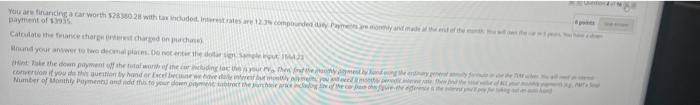 You Are Financing Carworth 28028th Andet Bayment Of 1935 Calculate The Charged Und Your Art Wederom The They Went The To 1