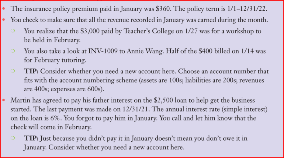 You Make Adjusting Journal Entries For The Month Of January As Needed Start With Journal No Jan22 1 You Carefully C 2