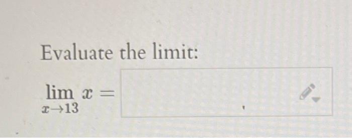 Evaluate The Limit Lim X 213 1