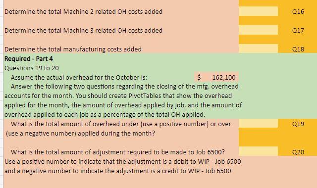 Among The Objectives Are To Determine The Total Amount Of Costs Added In October To Wip And To Job No 6519 The Costs Pe 2