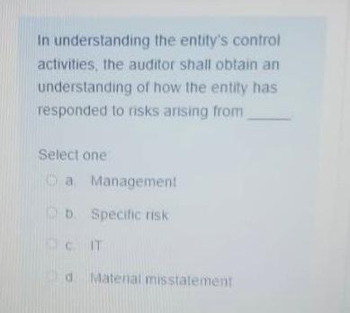 Circumstances That May Warrant The Revision In Terms Of Engagement As Per Sa 210 Select One Da Significant Change In Own 4