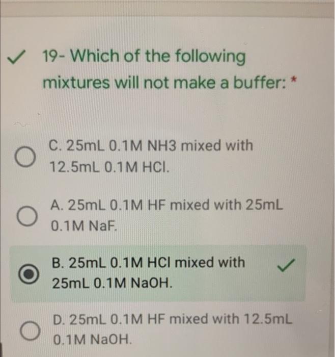 10 Consider A Buffered Solution Containing Ch3nh3cl And Ch3nh2 Which Of The Following Statements Concerning This Sol 4