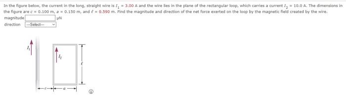 In The Figure Below The Current In The Long Straight Wire Is T 3 00 A And The Wire Lies In The Plane Of The Rectang 1