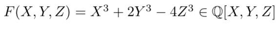 Determine Q Q Where Q Is The Cubic Defined By The Polynomial 1 F X Y Z X3 2y3 423 Q X Y Z 2 F X Y Z 2