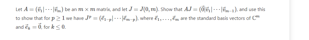 Let A U11 Lum Be An M X M Matrix And Let J J 0 M Show That Aj Olu11 Um 1 And Use This To Show That F 1
