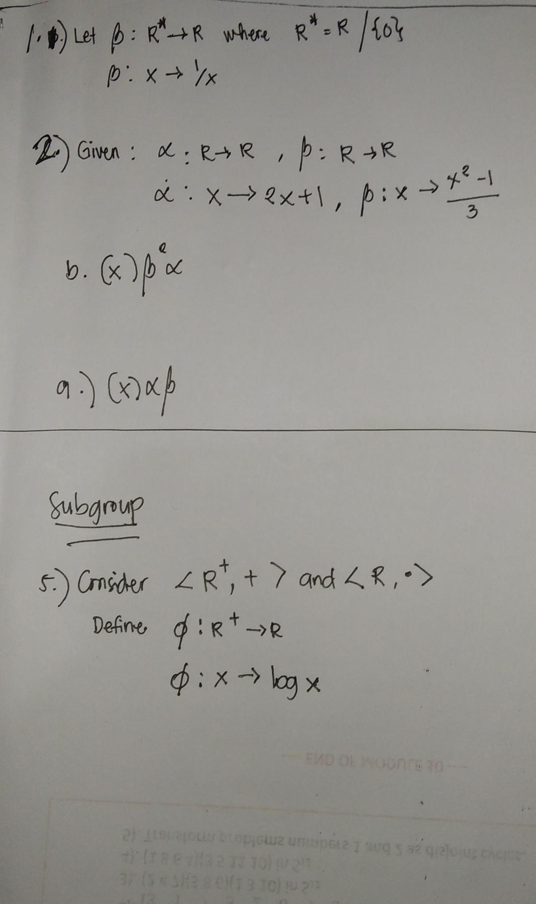1 B Let B Rm R Where R R 0 B X X A 2 Given Rar P Rr B X X 1 Pix B Poc 3 A X Och Subgroup 1