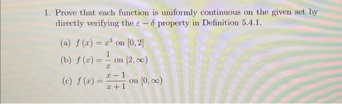 Introduction To Analysis Ii Show All Steps Definition 5 4 1 1