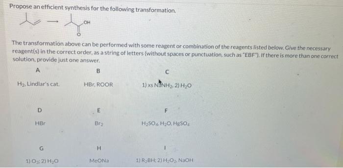 Propose An Efficient Synthesis For The Following Transformation X The Transformation Above Can Be Performed With Som 1