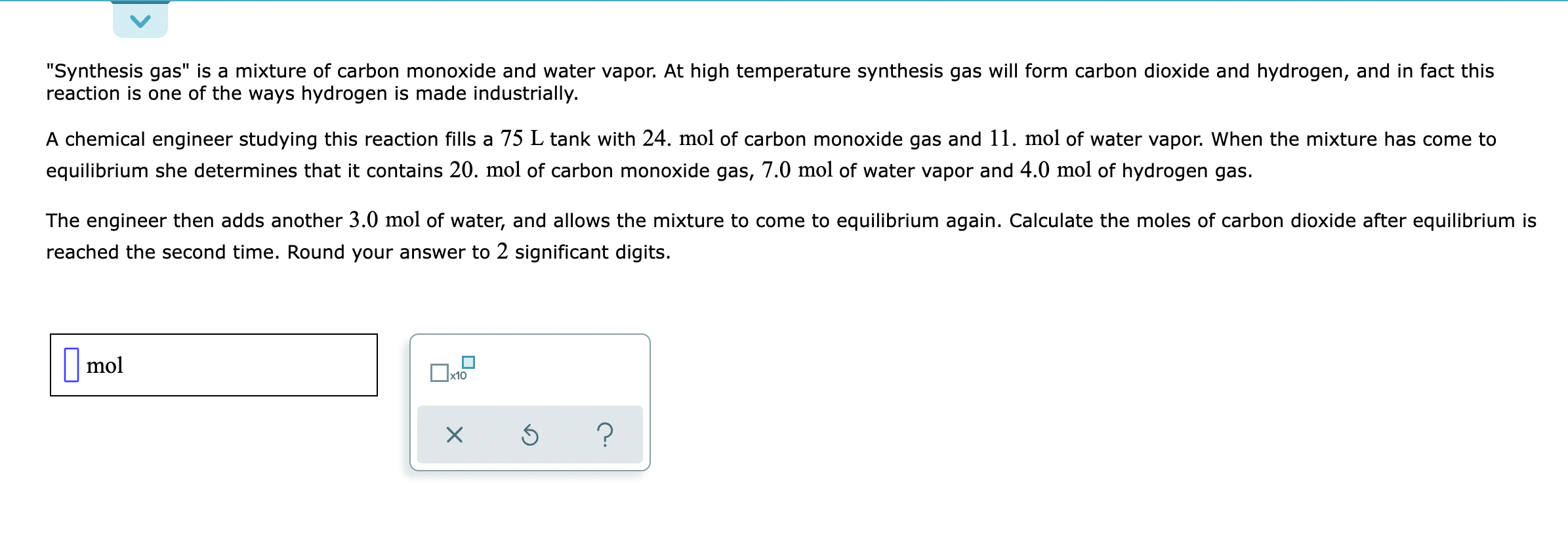 Synthesis Gas Is A Mixture Of Carbon Monoxide And Water Vapor At High Temperature Synthesis Gas Will Form Carbon Diox 1