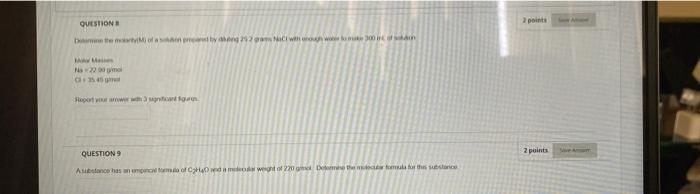 Question 6 429 Of 061 Mhc Are Diluted To A Total Votate Of 830 Ml Dotermine The Diluted Concentration Report Your Answe 2