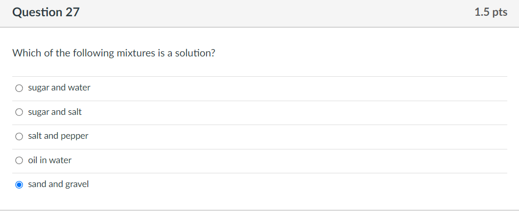 Which Of The Following Mixtures Is A Solution 1