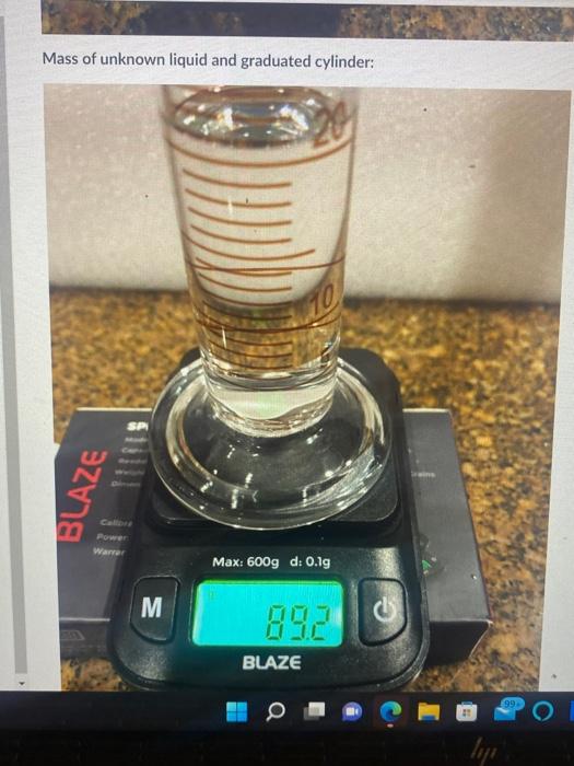Part A1 Density Of Water The Following Images Provide The Raw Data Needed To Complete Part A1 Density Of Wat Initial Ma 5