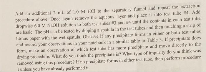 Organic Chemistry Lab Question Please Only Answer If Will Answer All Parts Of My Question Will Rate Good In The E 3