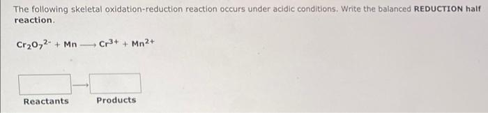 Iq Req Req Req The Following Skeletal Oxidation Reduction Reaction Occurs Under Basic Conditions Write The Balanced Red 4