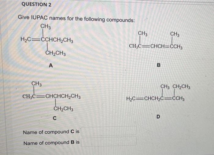 Question 1 Calculate The Degree Of Unsaturation In Each Of The Following Formulas C6hgn C5h7no2 C6h7c13 C5h5cio3 C10h14 2