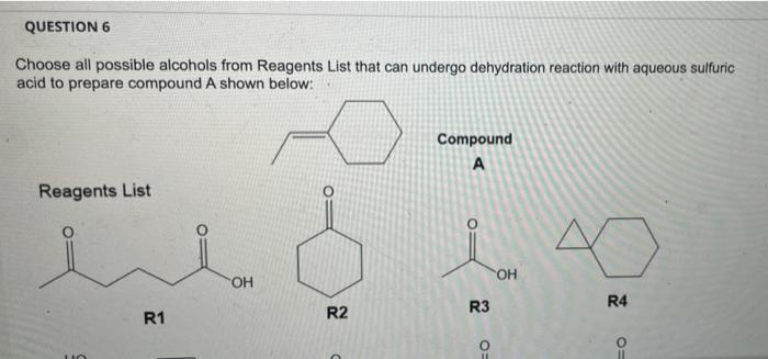 Question 5 The Following Reaction Involves Carbocation Formation Sometimes There Maybe Two Which Carbon In The 6 Ch3 H 2