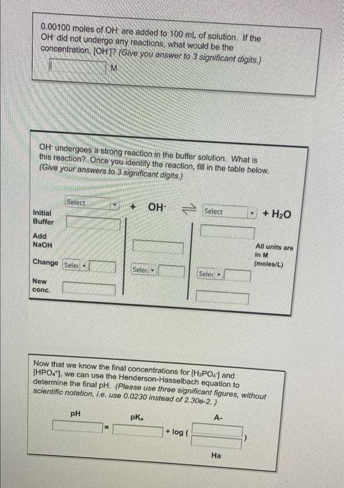 Consider A Buffer Solution In Which H Po4 0 130 M And Hpo4 0 0260 M The Ph Of This Solution Is 6 50 Suppose 0 2
