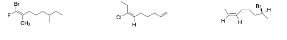 Provide Names For Each Of The Molecules Below Please 1
