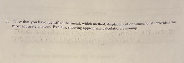 Purpose The Purpose Of This Lab Is To Determine The Density Of A Metal Cylinder And A Solution Using Different Methods 2
