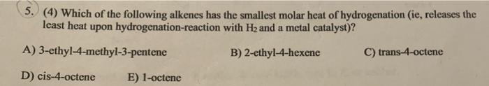 3 4 How Many Distinct Alkene Products Are Possible When The Alkyl Bromide Below Undergoes E2 Elimination Don T Forge 2