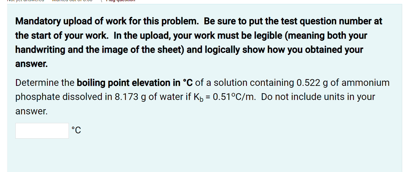 Mandatory Upload Of Work For This Problem Be Sure To Put The Test Question Number At The Start Of Your Work In The Upl 1