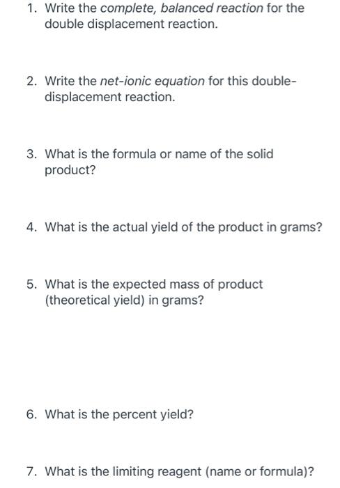 Mass Of Sodium Phosphate Dodecahydrate Used Mass Of Barium Chloride Dihydrate Used Mass Of Dry Filter Paper Mass Of Filt 2