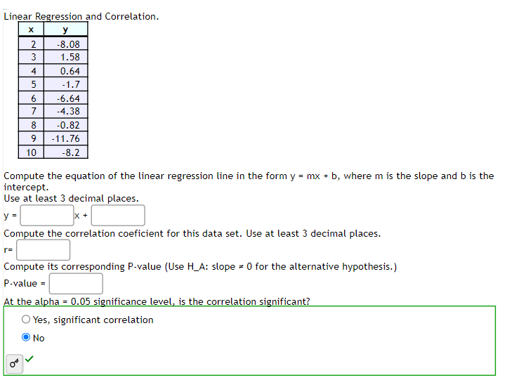 Please Clearly Explain How To Compute The Regression Equation Coefficient And P Value Much Appreciated 1