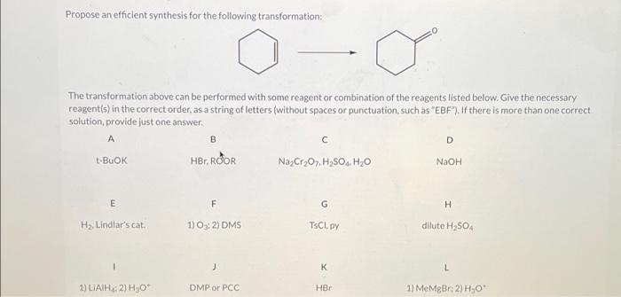 Propose An Efficient Synthesis For The Following Transformation The Transformation Above Can Be Performed With Some Rea 1