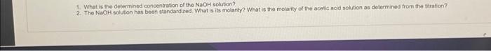 Titration Of Acetic Acid Vinegar Purpose To Find The Molarity M Of Acetic Acid In Vinegar By Titration With A Standar 2