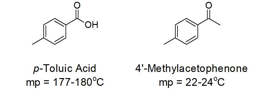 1 What Is The Predominant Reason That P Toluic Acid Has A Higher Melting Point Than 4 Methylacetophenone Multiple Cho 1