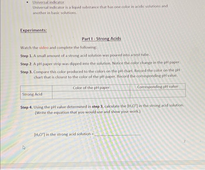 Objectives Lab Properties Of Acids And Bases To Understand The Ph Differences Of Acids And Bases To Learn How To 3