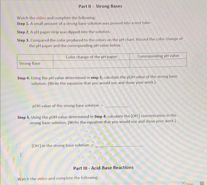 Objectives Lab Properties Of Acids And Bases To Understand The Ph Differences Of Acids And Bases To Learn How To 4