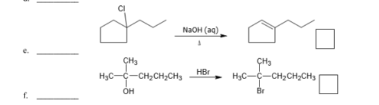 Carefully Examine The Starting Materials Product Structure For Each Reaction Below Classify Each According To The Mec 1