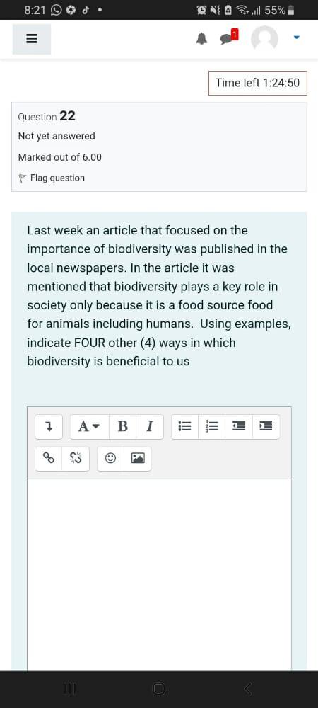 8 21 Iii E Question 22 Not Yet Answered Marked Out Of 6 00 Flag Question Last Week An Article That Focused On The Imp 1