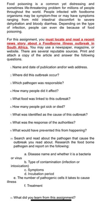 Food Poisoning Is A Common Yet Distressing And Sometimes Life Threatening Problem For Millions Of People Throughout The 1