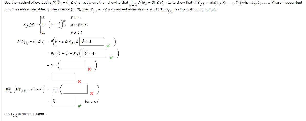 Use The Method Of Evaluating P 1 01 58 Directly And Then Showing That Lim P 1 N 01 Se 1 To Show That If Y 1 1