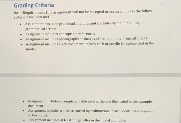 Grading Criteria Basic Requirements The Assignment Will Not Be Accepted Or Assessed Unless The Follow Criteria Have Bee 1