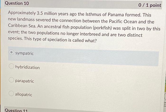 Question 7 0 5 1 Point Which Of The Following Are Likely To Lead To Reproductive Isolation Select All The Apply Tw 2