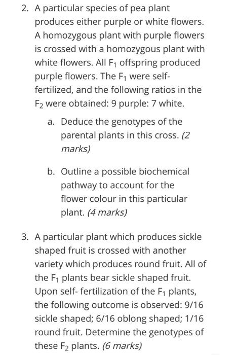1 In Chickens The Shape Of The Comb Is Determined By The Interaction Of Alleles At Two Loci A A And B B There Ar 3