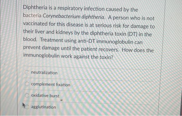 Diphtheria Is A Respiratory Infection Caused By The Bacteria Corynebacterium Diphtheria A Person Who Is Not Vaccinated 1