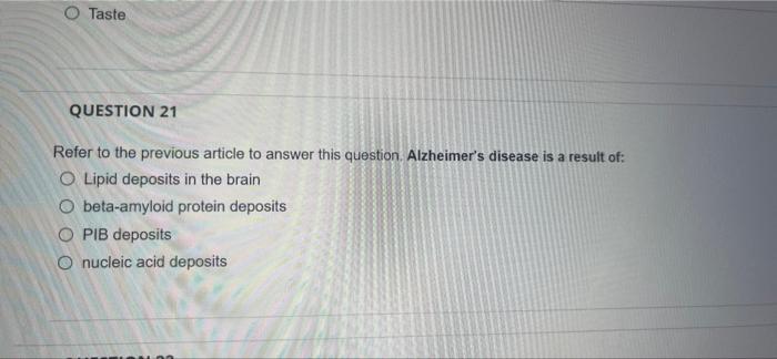 Question Completion Status Question 20 Questions 13 15 Pertain To This Experiment Alzheimer S Disease Ad Is A Devast 3