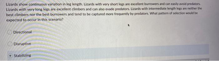 Lizards Show Continuous Variation In Leg Length Lizards With Very Short Legs Are Excellent Burrowers And Can Easily Avo 1
