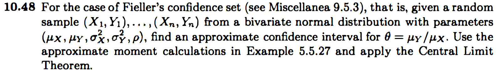 2 10 48 For The Case Of Fieller S Confidence Set See Miscellanea 9 5 3 That Is Given A Random Sample X1 Y1 X 1
