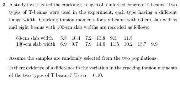 3 A Study Investigated The Cracking Strength Of Reinforced Concrete T Beams Two Types Of T Beams Were Used In The Expe 1