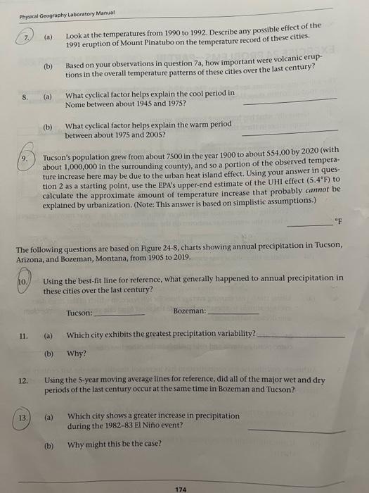Physical Geography Laboratory Manual Temperature Change Appear Linear And Constant Which Frequently It Is Not Best Fit 3