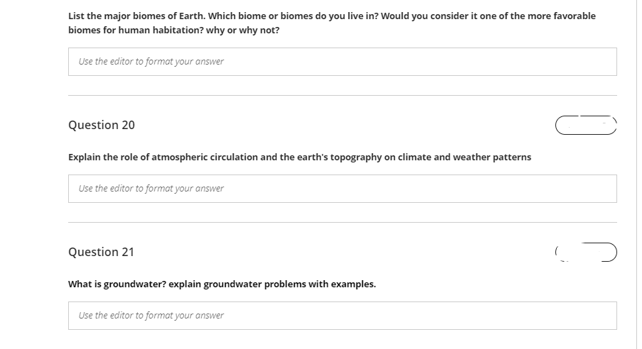 List The Major Biomes Of Earth Which Biome Or Biomes Do You Live In Would You Consider It One Of The More Favorable Bi 1