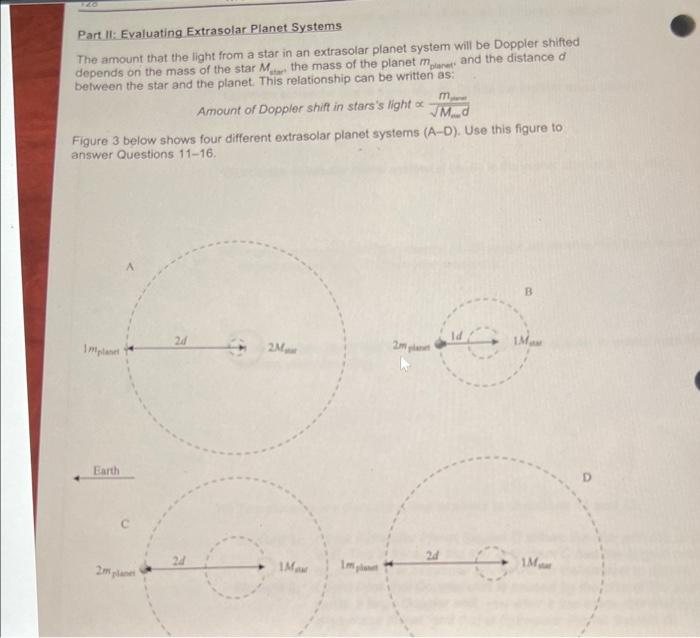 Part Ii Evaluating Extrasolar Planet Systems The Amount That The Light From A Star In An Extrasolar Planet System Will 1