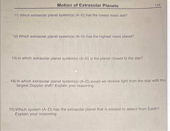 Part Ii Evaluating Extrasolar Planet Systems The Amount That The Light From A Star In An Extrasolar Planet System Will 2