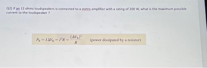 Q1 How Much Current Is Drawn By A 500 W Lightbulb Connected To A 220 V Outlet Pr 1avr 1 R Smartart Avr R Power Di 2